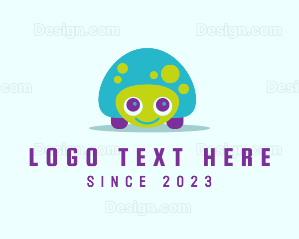 Happy Adorable Tortoise Logo