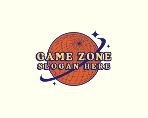 Y2K Planet Globe Orbit Logo