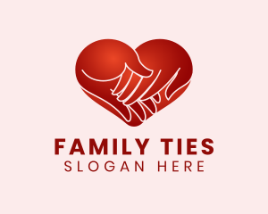 Family Hand Heart logo design