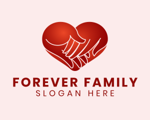 Family Hand Heart logo design