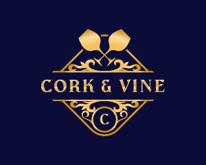 Luxury Wine Liquor logo design