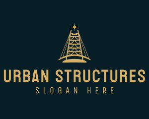 Bridge Construction Structure logo design