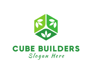 Natural Organic Cube logo design