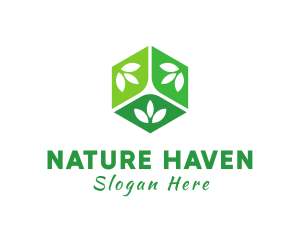 Natural Organic Cube logo design