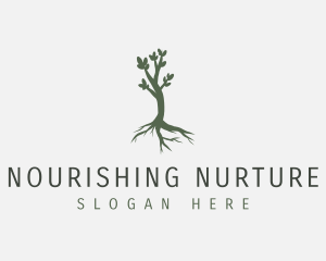 Nurture Nature Tree logo design