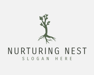 Nurture Nature Tree logo design