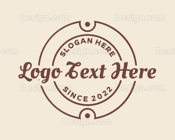 Retro Script Business Logo