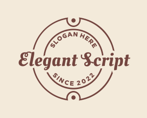 Retro Script Business logo design