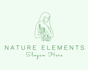 Natural Lady Body logo design