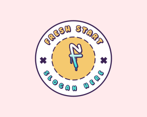 Cute Paint Drip Business logo design