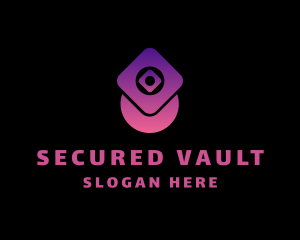 Gradient Security Camera logo design