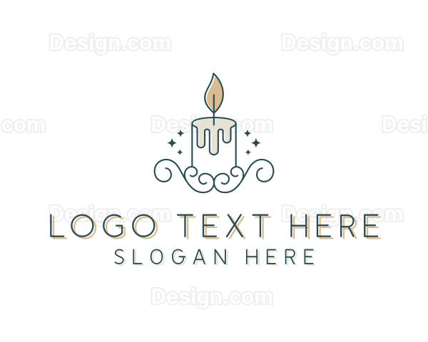 Candle Interior Designer Decor Logo