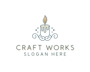 Candle Interior Designer Decor logo design