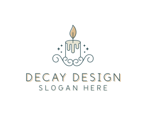 Candle Interior Designer Decor logo design