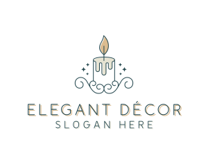 Candle Interior Designer Decor logo design