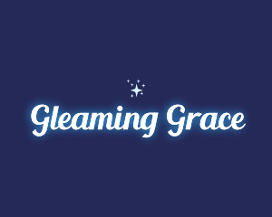 Glowing Star Sparkle logo design