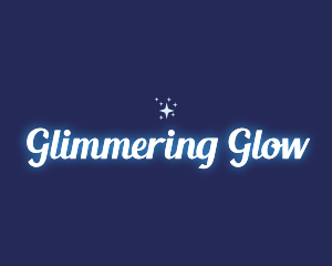 Glowing Star Sparkle logo design