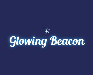 Glowing Star Sparkle logo design