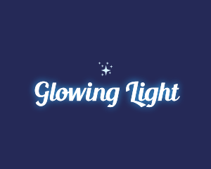 Glowing Star Sparkle logo design