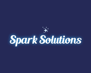 Glowing Star Sparkle logo design