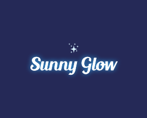 Glowing Star Sparkle logo design