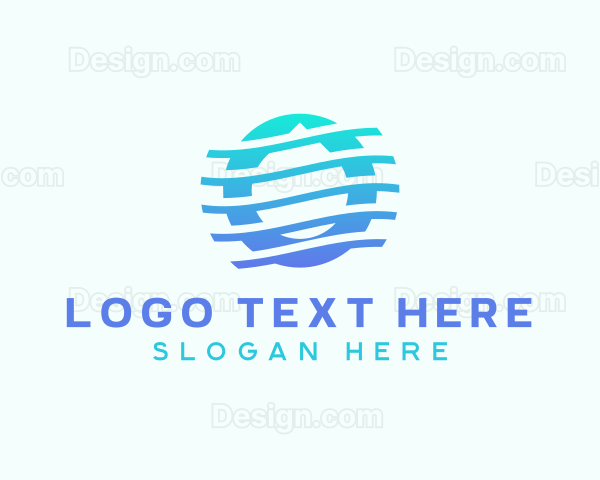 Gradient Waves Droplet Logo