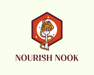 Forked Pasta Meal logo