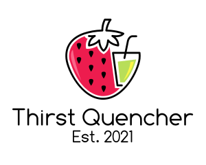 Strawberry Fruit Juice Drink logo