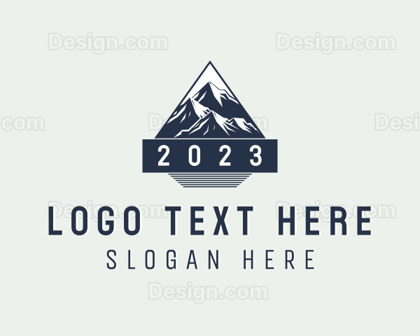 Trekking Mountain Peak Logo