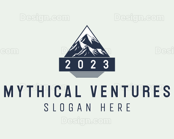 Trekking Mountain Peak Logo