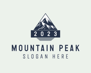 Trekking Mountain Peak logo design