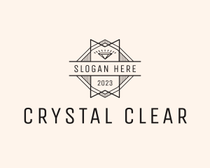 Retro Diamond Jewelry Badge logo design