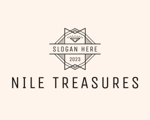 Retro Diamond Jewelry Badge logo design