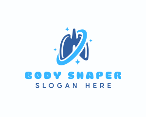 Lung Breath Oxygen logo design