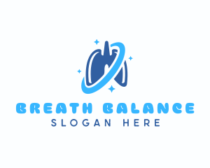 Lung Breath Oxygen logo design