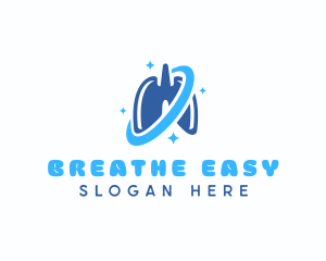 Lung Breath Oxygen logo design