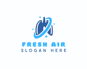 Lung Breath Oxygen logo design