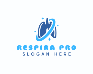 Lung Breath Oxygen logo design