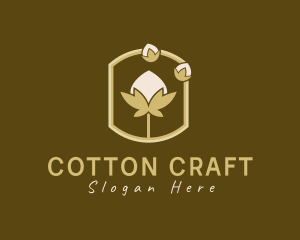 Cotton Flower Plant logo