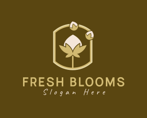 Cotton Flower Plant logo design