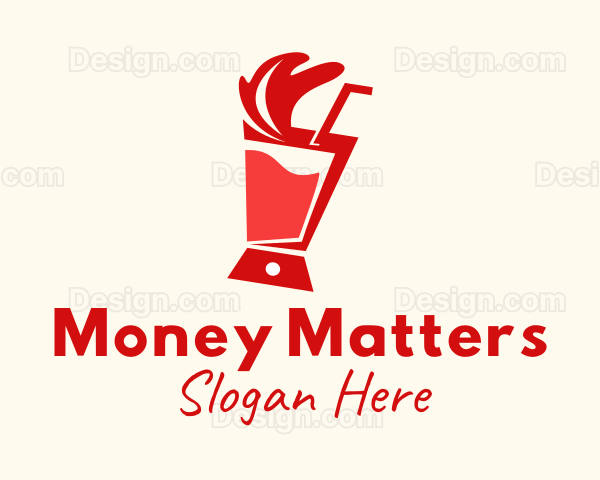 Red Juice Blender Logo