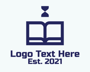 Blue Book Hourglass logo