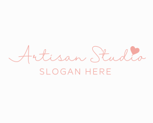 Signature Heart Wordmark logo design