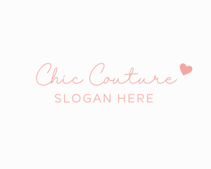 Signature Heart Wordmark logo design