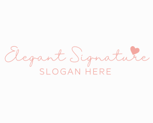 Signature Heart Wordmark logo design