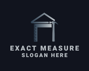 Hammer House Ruler Construction logo design