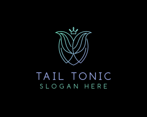 Abstract Mermaid Tail Crown   logo