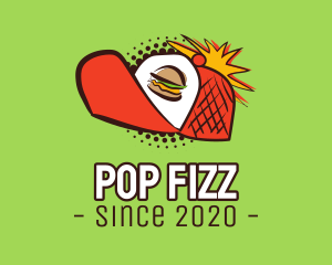 Retro Pop Burger Cap logo design