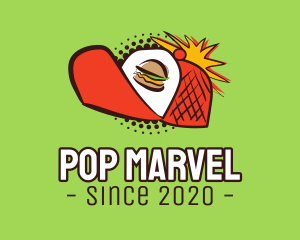 Retro Pop Burger Cap logo design