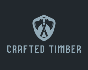 Medieval Axe Weapon logo design